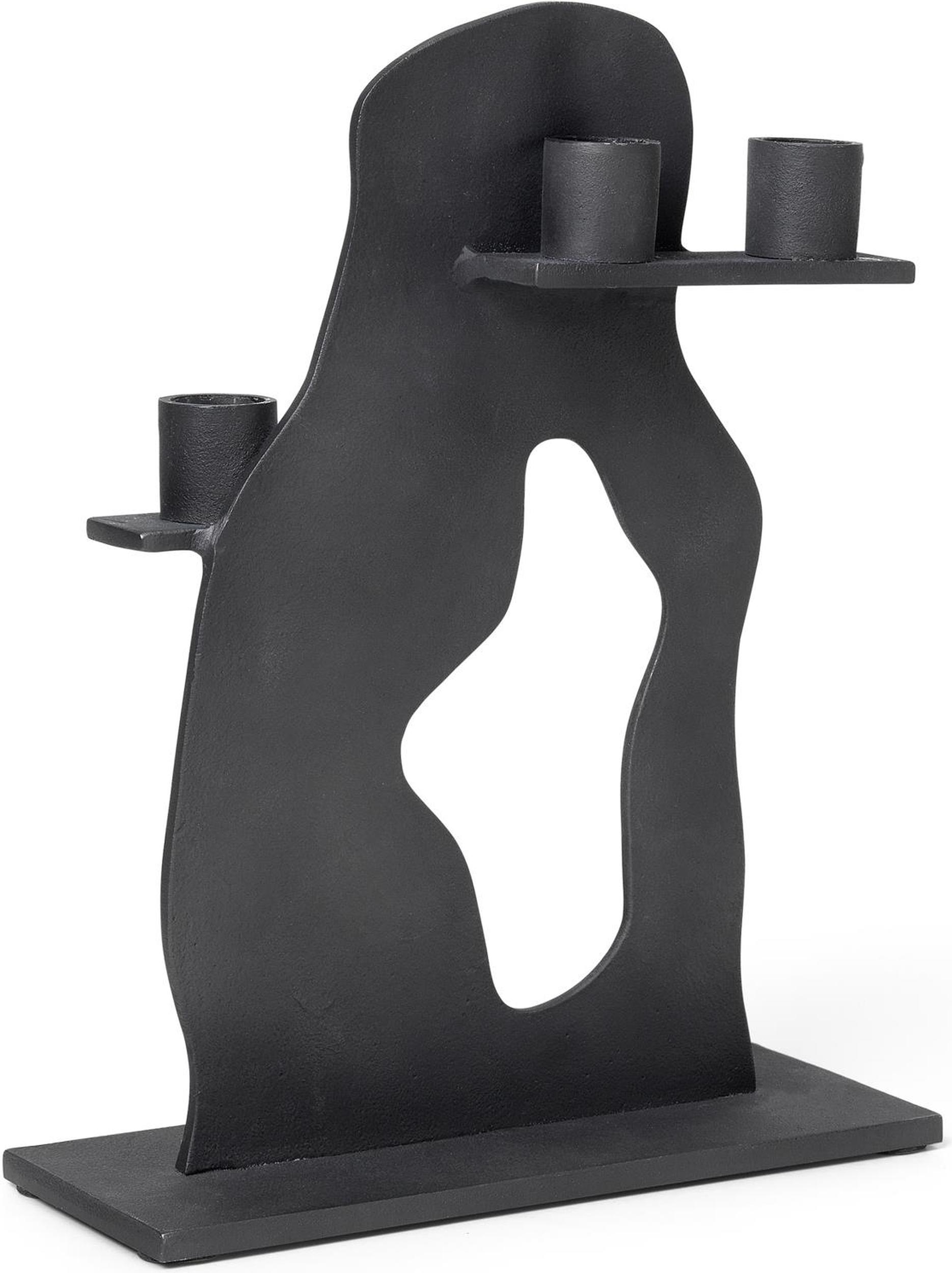 Świecznik Erode czarne aluminium