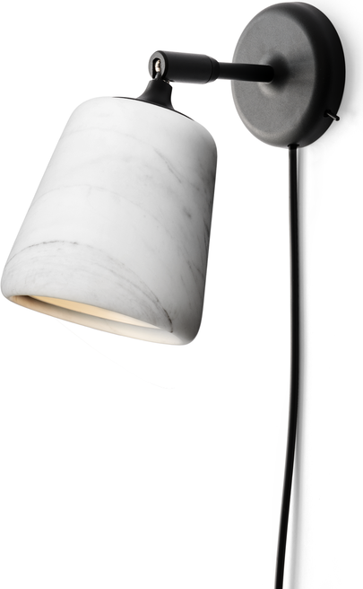 Kinkiet Material biały marmurowy