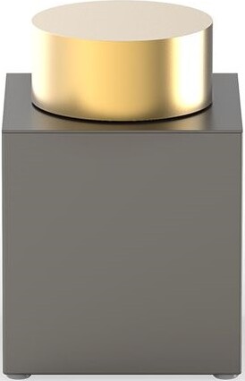 Pojemnik łazienkowy Corner 8,5 x 13 cm ciemny metal mat-złoty z pokrywką