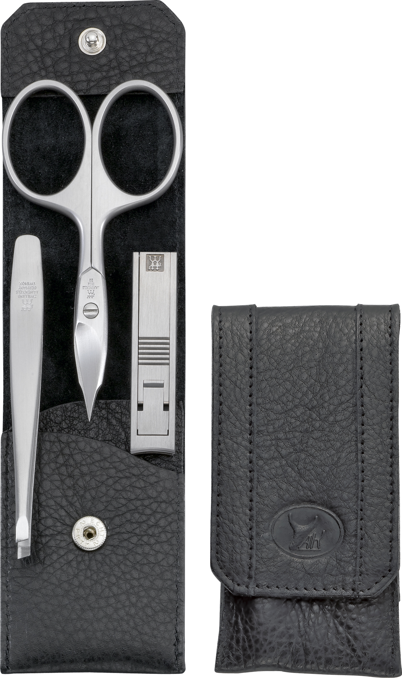 Akcesoria do manicure Twinox czarne w etui 3 el.