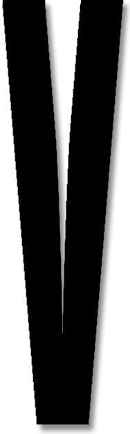Litera Design Letters V 8 cm czarna akrylowa