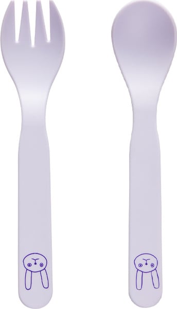 Sztućce dziecięce Pullo lawendowe 2 el.
