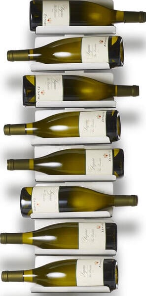 Stojak na wino ścienny Ptolomeo 75 cm biały