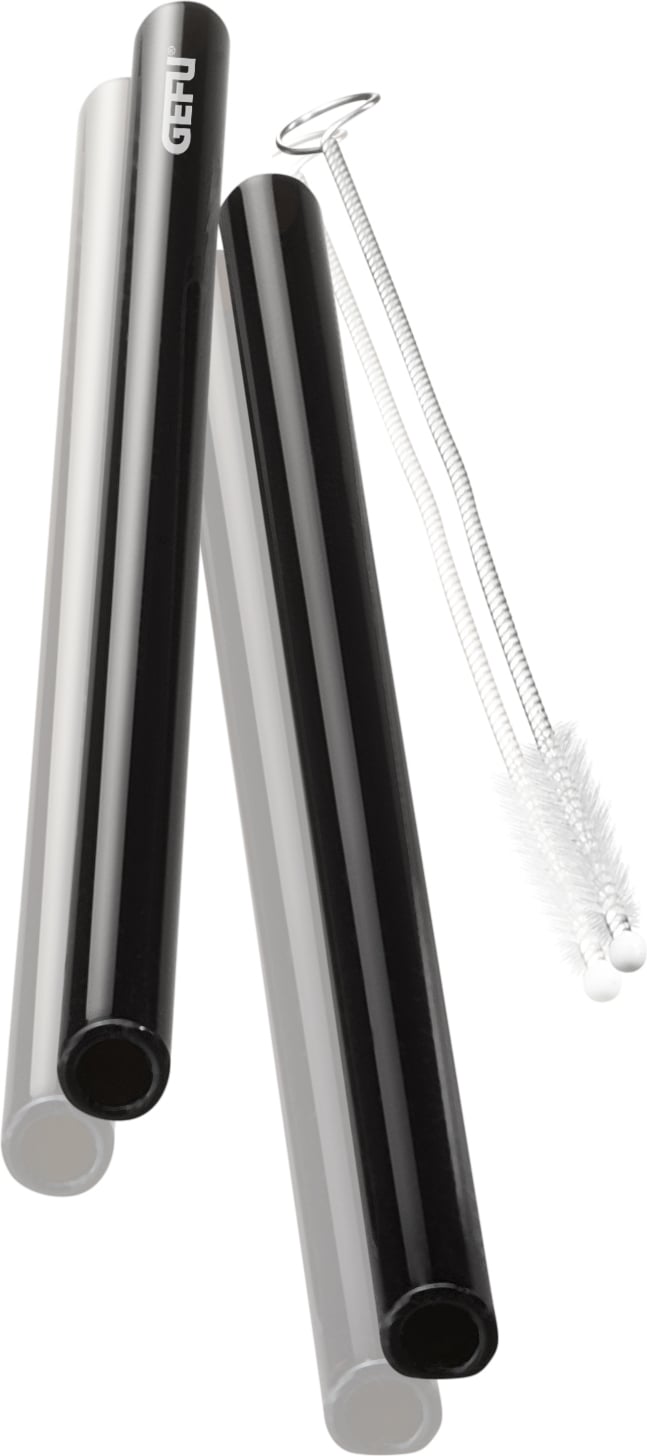 Słomki do napojów z czyścikiem Future 13 cm czarne 5 el.