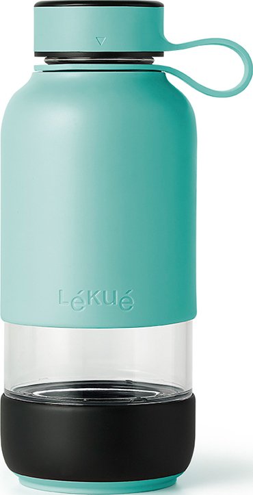 Butelka na wodę To Go turkusowa szklana