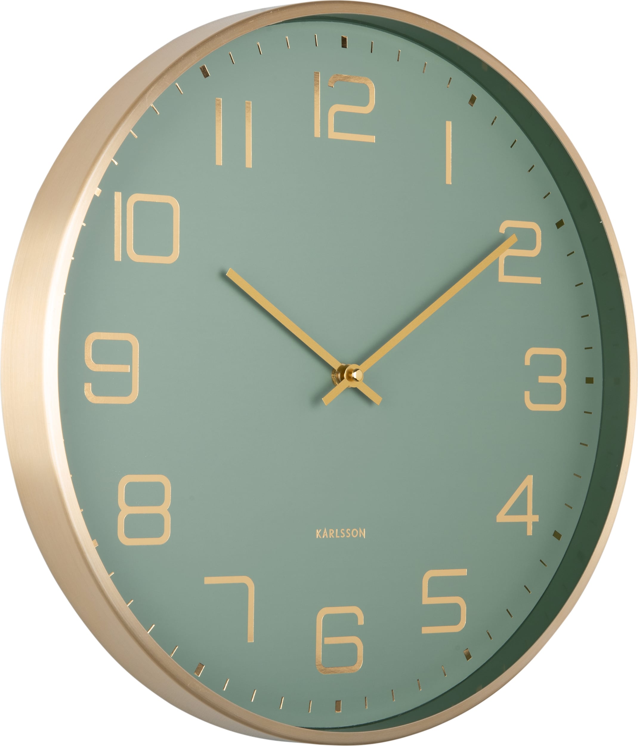 Zegar ścienny Elegance Glow leśna zieleń