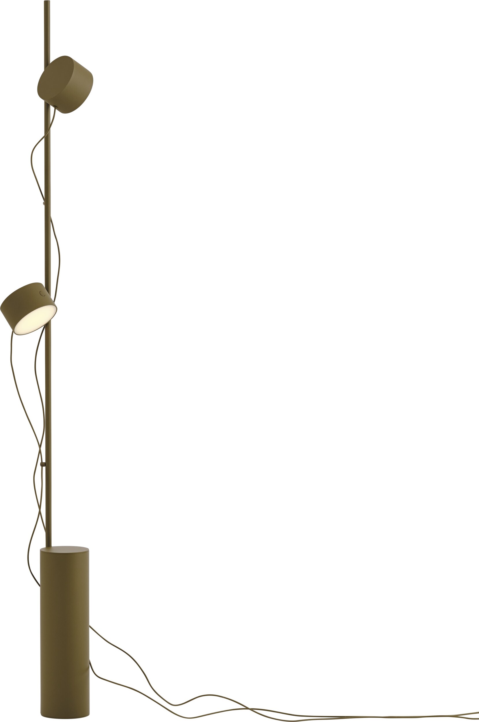 Lampa stojąca Post brązowozielona