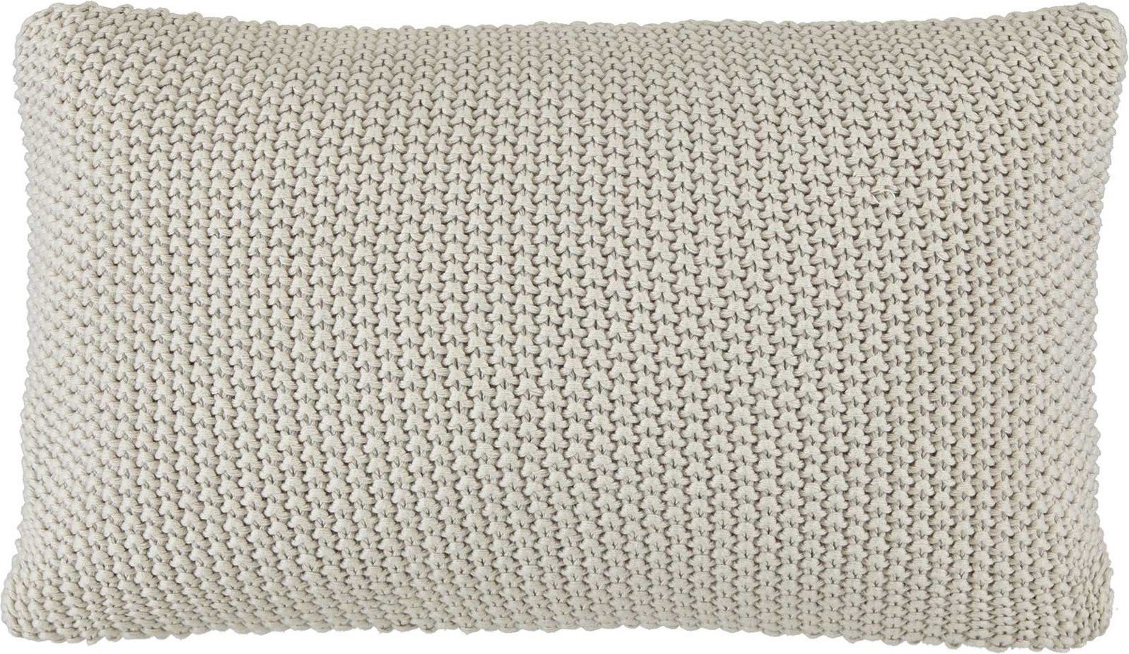 Poduszka Nordic Knit 30 x 60 cm beżowa z bawełny organicznej