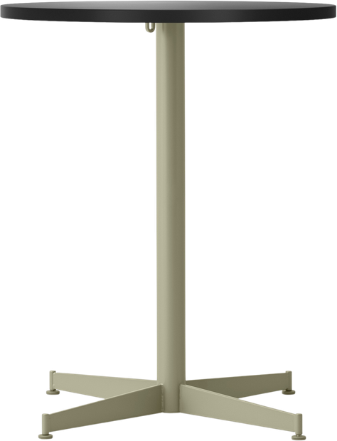 Stół z oliwkową podstawą Nook Star Base Linoleum 60 cm czarny