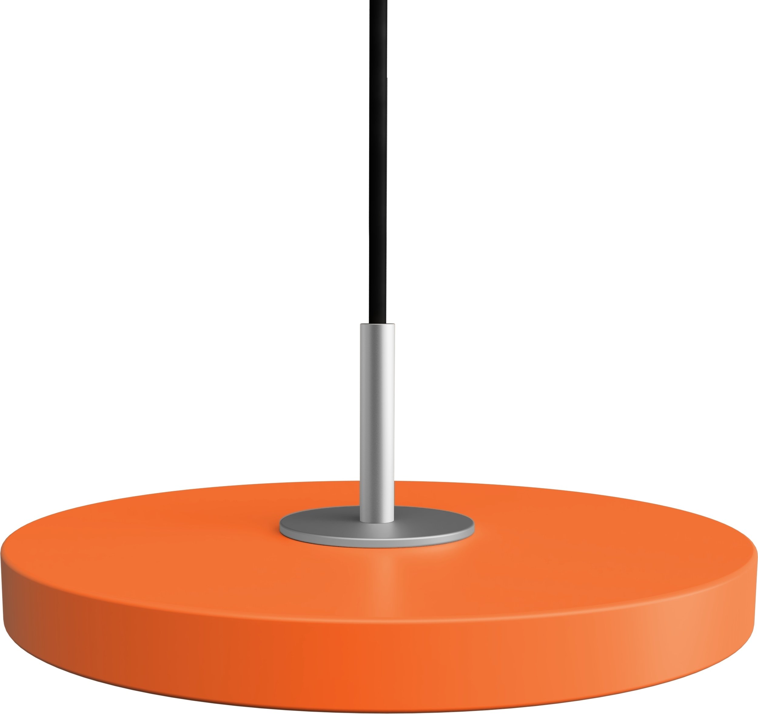 Lampa wisząca Asteria Micro pomarańczowa ze srebrnym mocowaniem