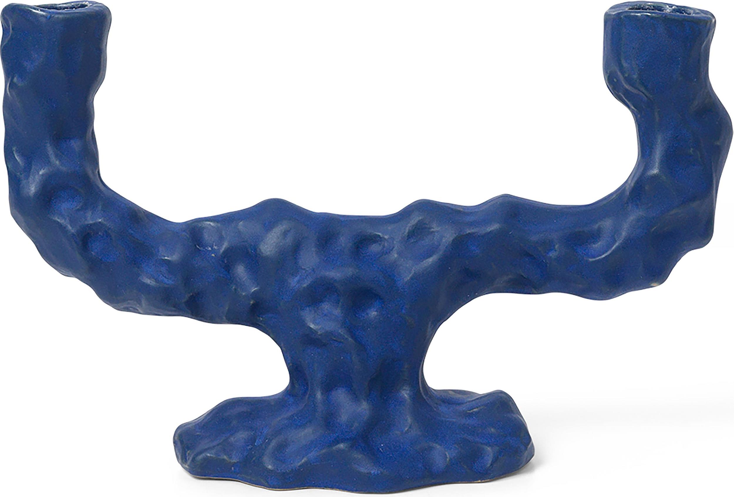 Świecznik Dito niebieski podwójny