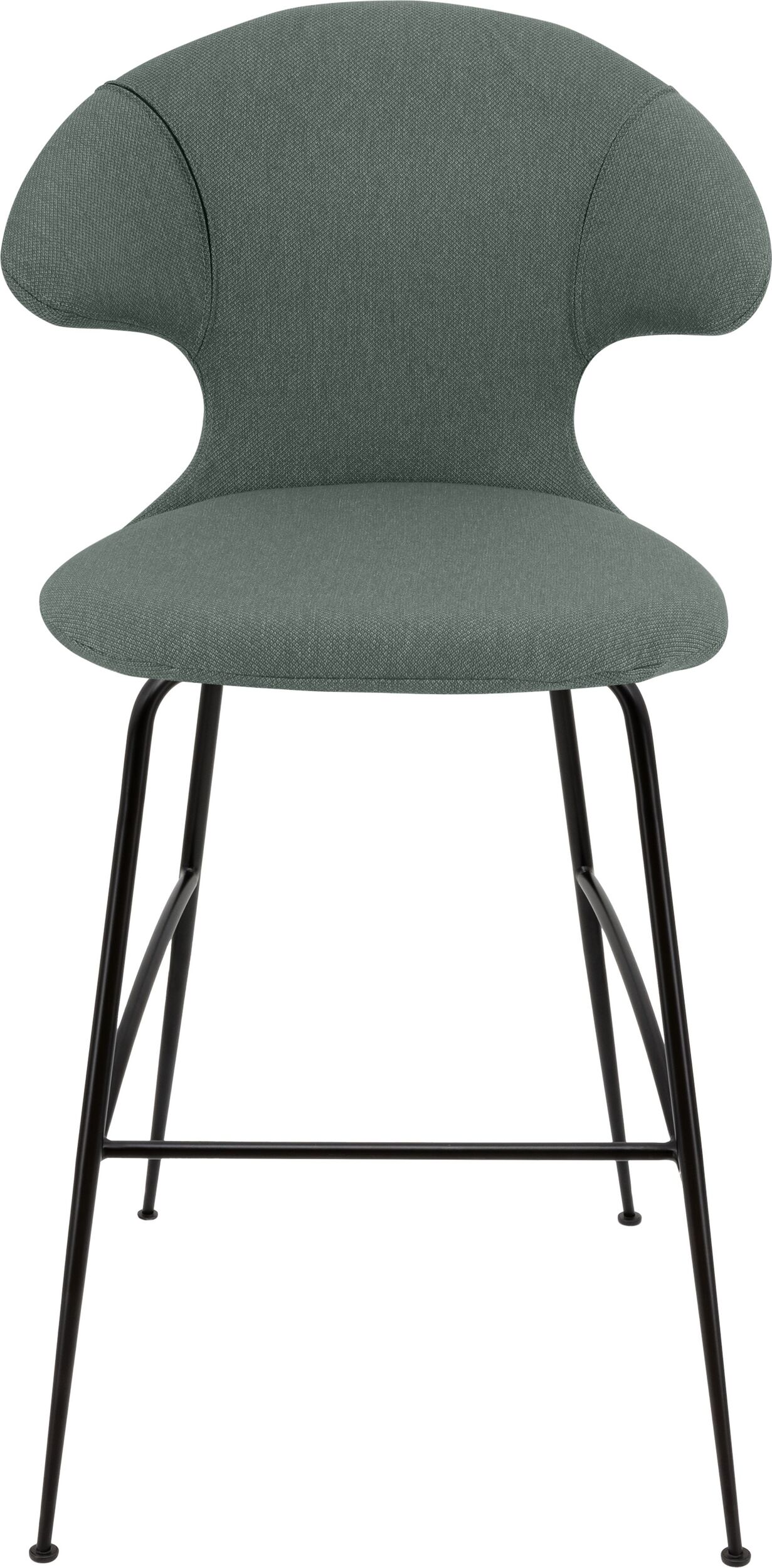 Krzesło barowe Time Flies jasnozielone na czarnych nogach