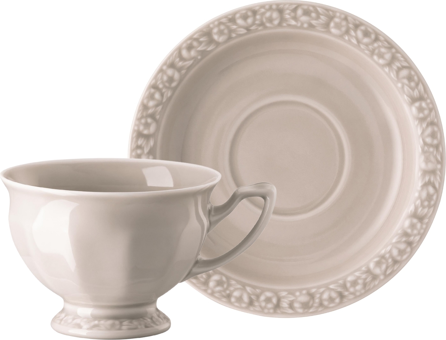 Filiżanka do kawy Maria en Vogue Sand 180 ml ze spodkiem