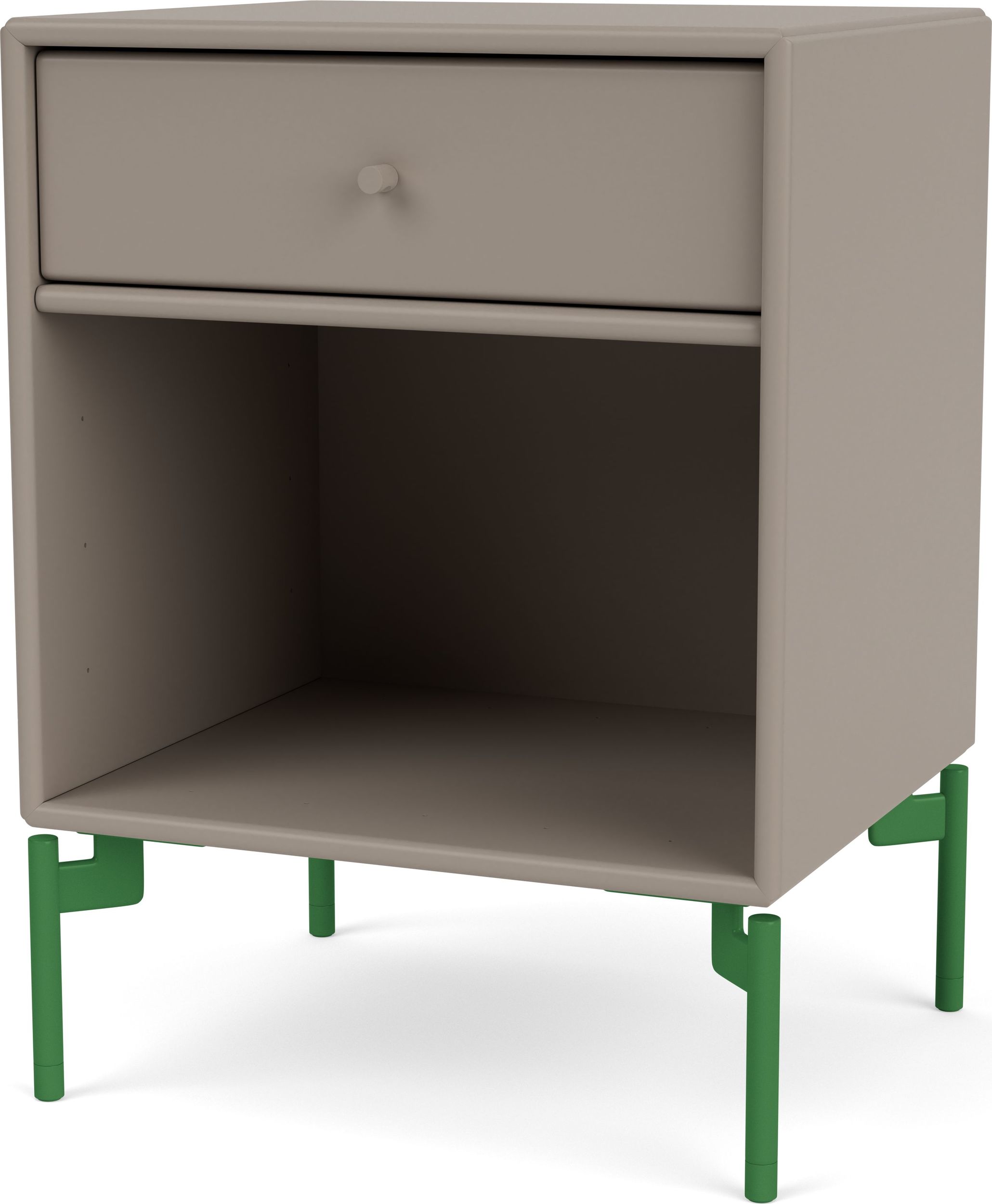 Szafka nocna Dream truflowa na zielonych nogach