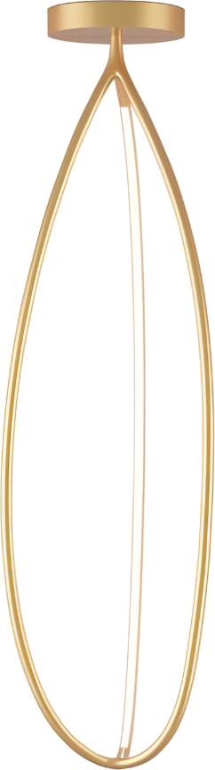 Lampa wisząca Arrival 130 cm złota