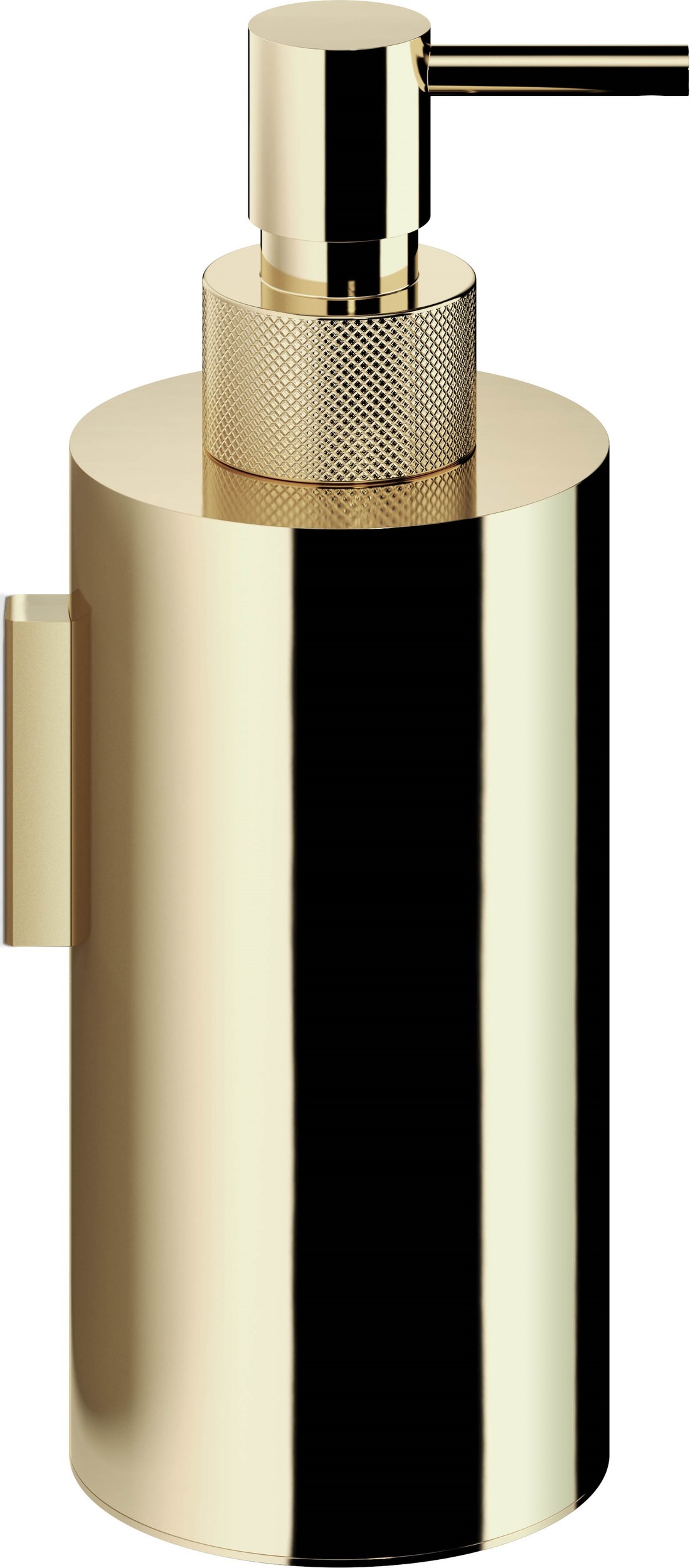 Dozownik do mydła Club gładki złoty ścienny