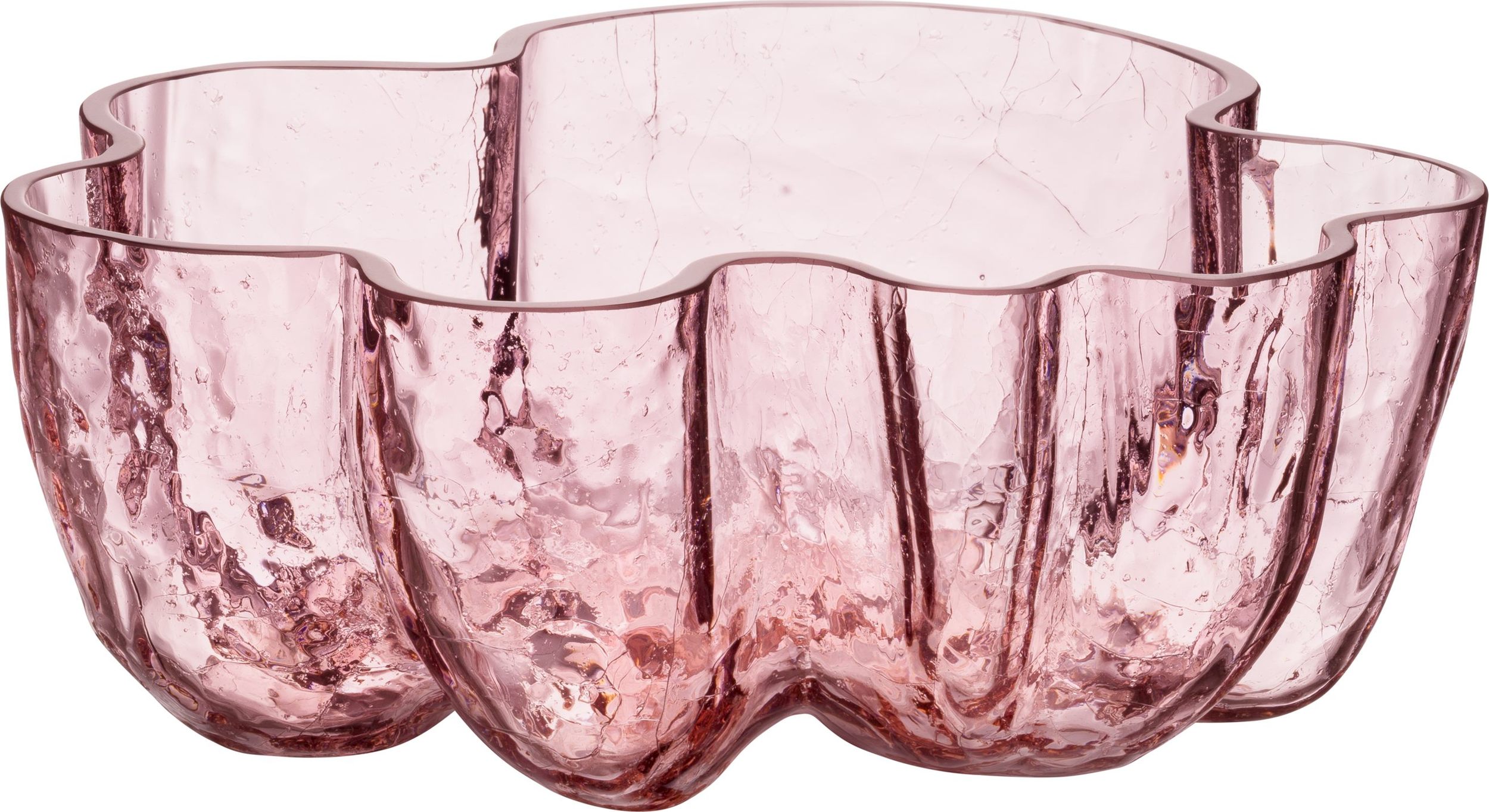 Misa Crackle 25 cm różowa kryształowa