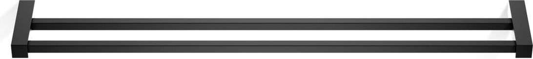 Wieszak reling na ręczniki Corner 80 cm czarny mat podwójny