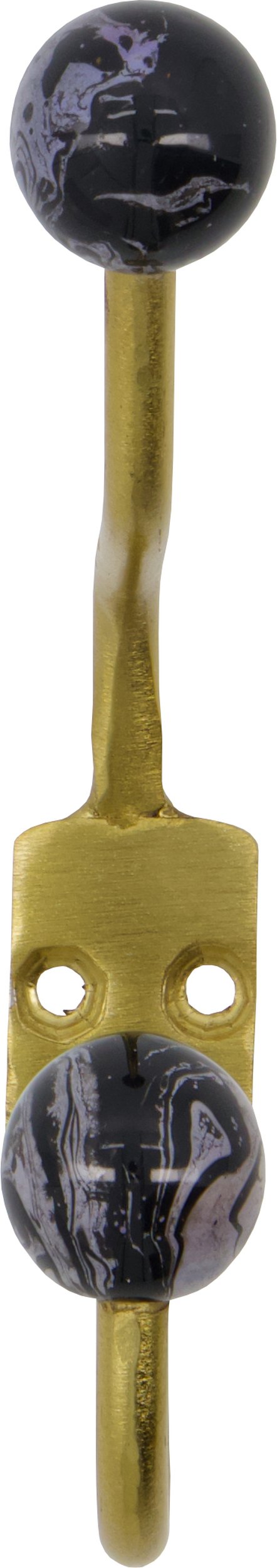 Haczyki ścienne Ball 13 cm czarno-białe 2 szt.