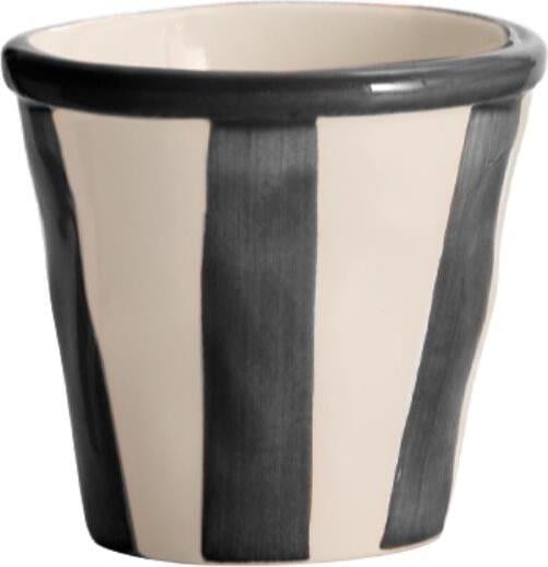 Kubek Lido Righe w paski 70 ml czarny