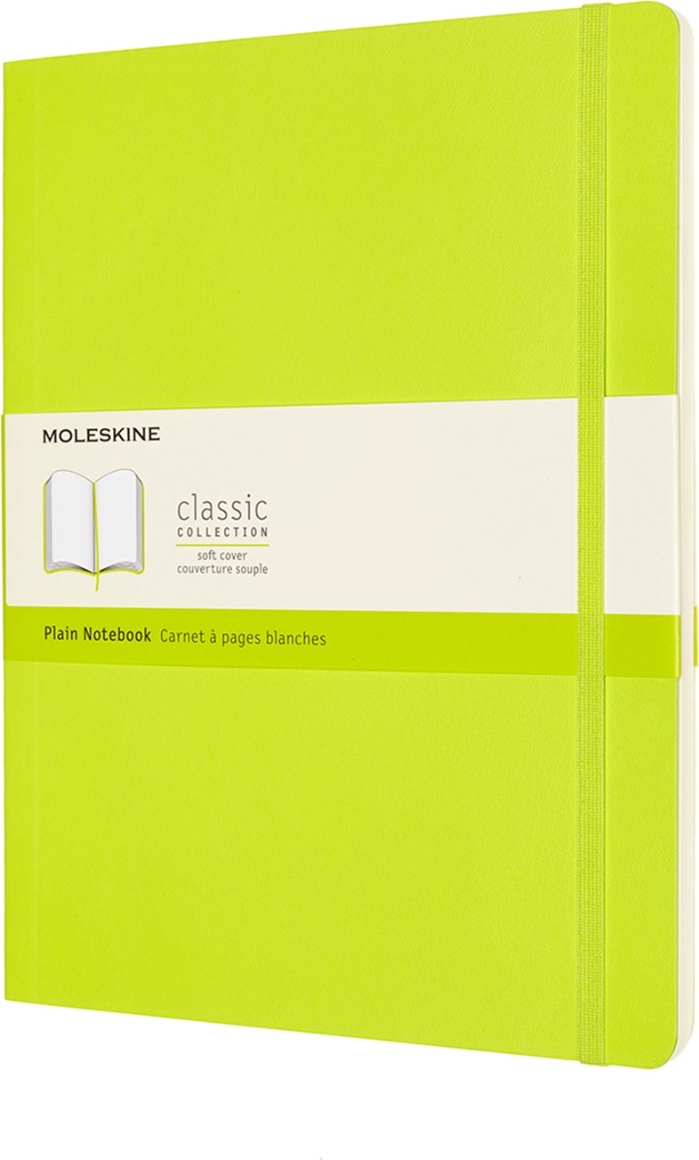 Notes gładki Moleskine w miękkiej oprawie XL limonkowy