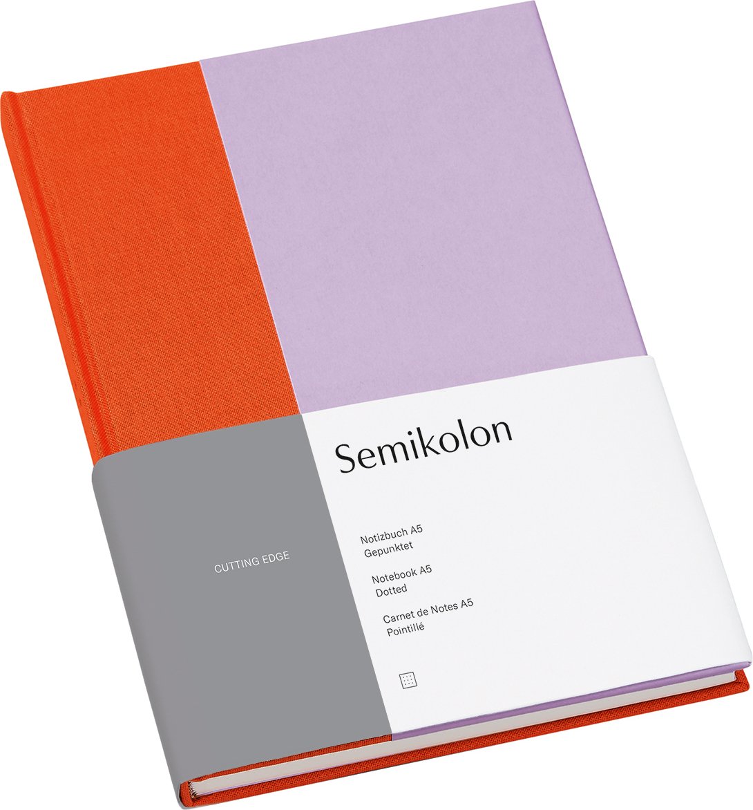 Notes w kropki Cutting Edge A5 pomarańczowo-lawendowy