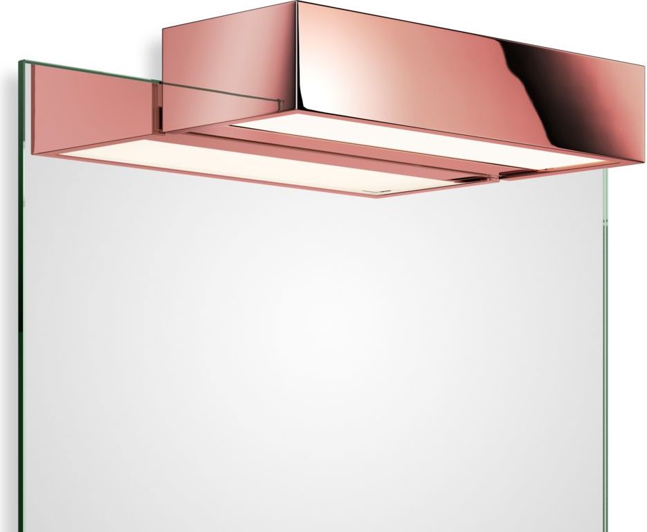 Lampa nad lustro Box Clip On LED 25 cm różowe złoto