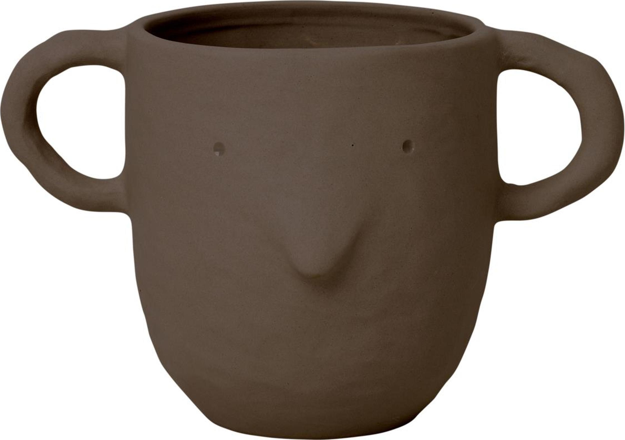 Doniczka Mus 12 cm brązowa