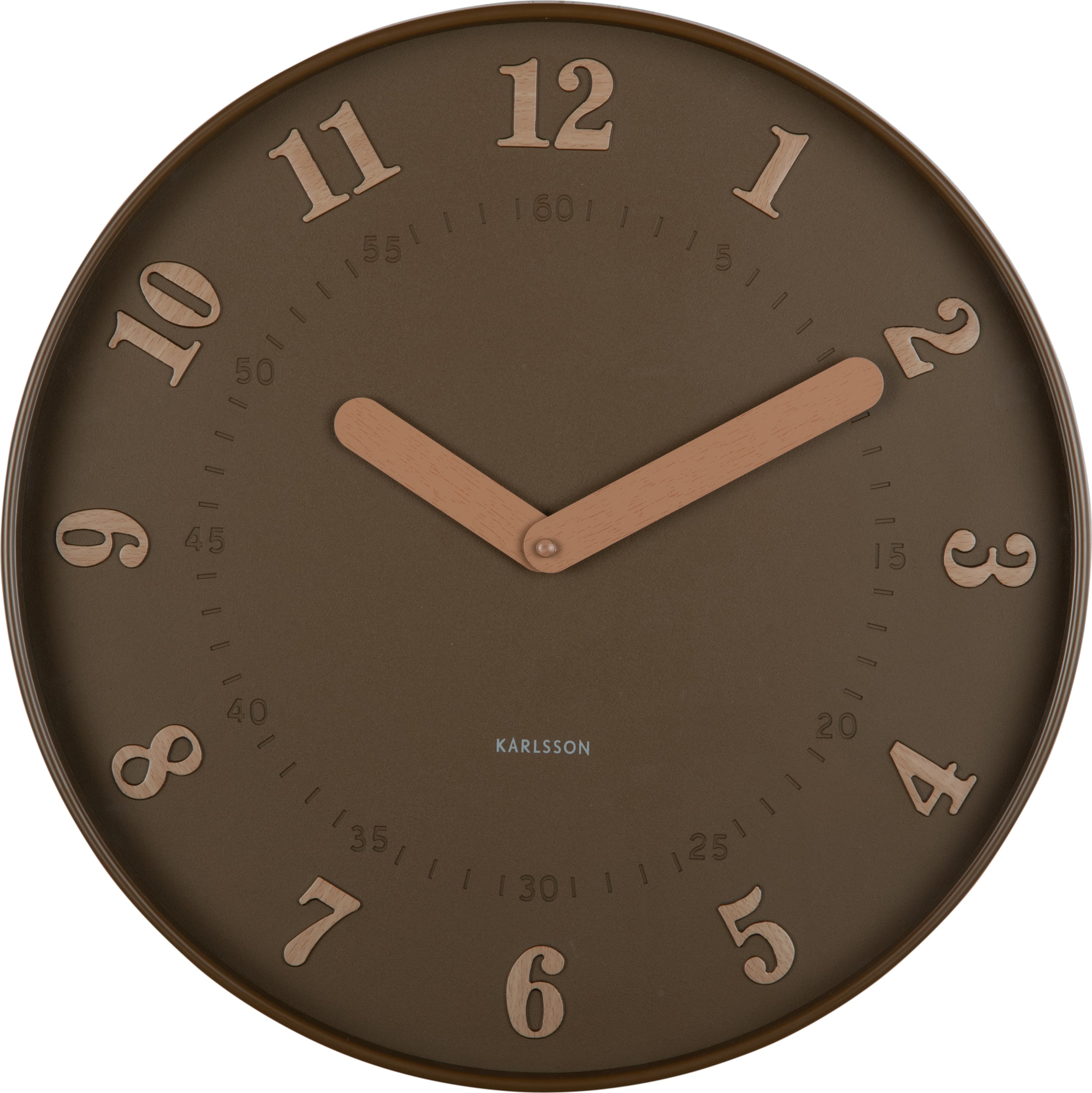 Zegar ścienny Amena brązowy