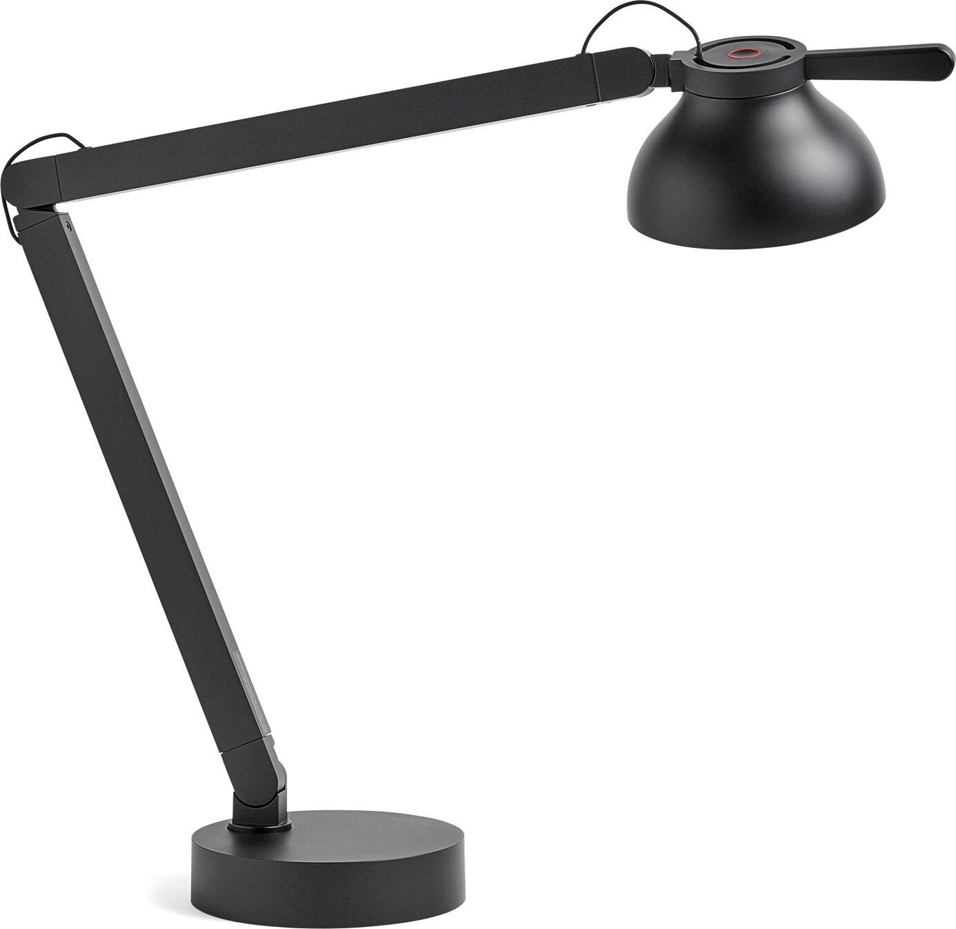 Lampa biurkowa Hay PC czarna z mocowaniem do blatu z podstawą