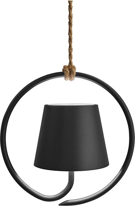 Lampa wisząca Poldina okrąg ciemnoszara z kloszem na magnes