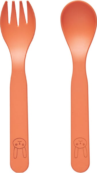 Sztućce dziecięce Pullo morelowe 2 el.