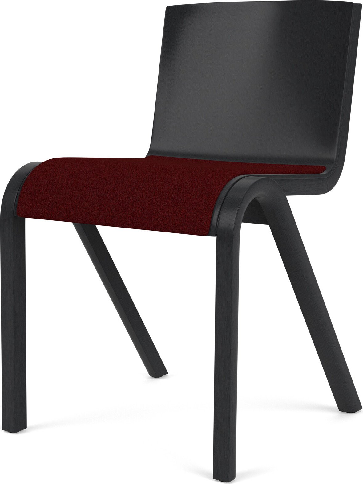 Krzesło Ready Baru 0570 czarny dąb z tapicerowanym siedziskiem