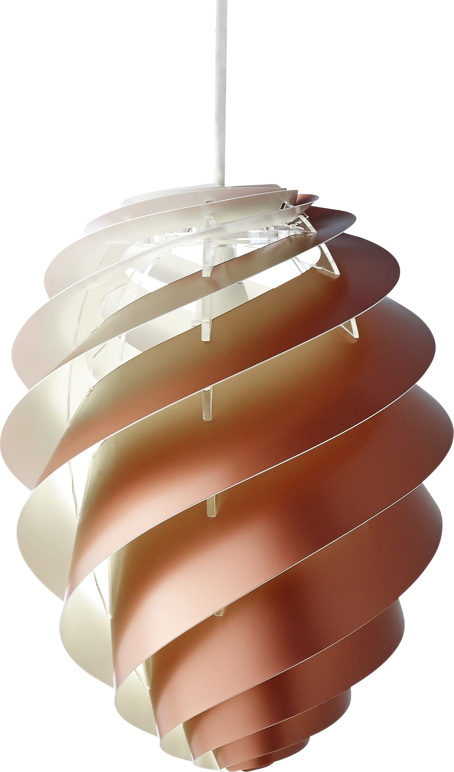 Lampa wisząca Swirl II 55 cm miedziana