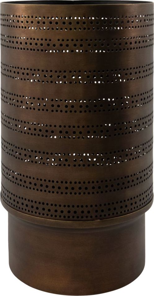 Świecznik na klasyczną świecę Mesu 34,5 cm antyczny brąz