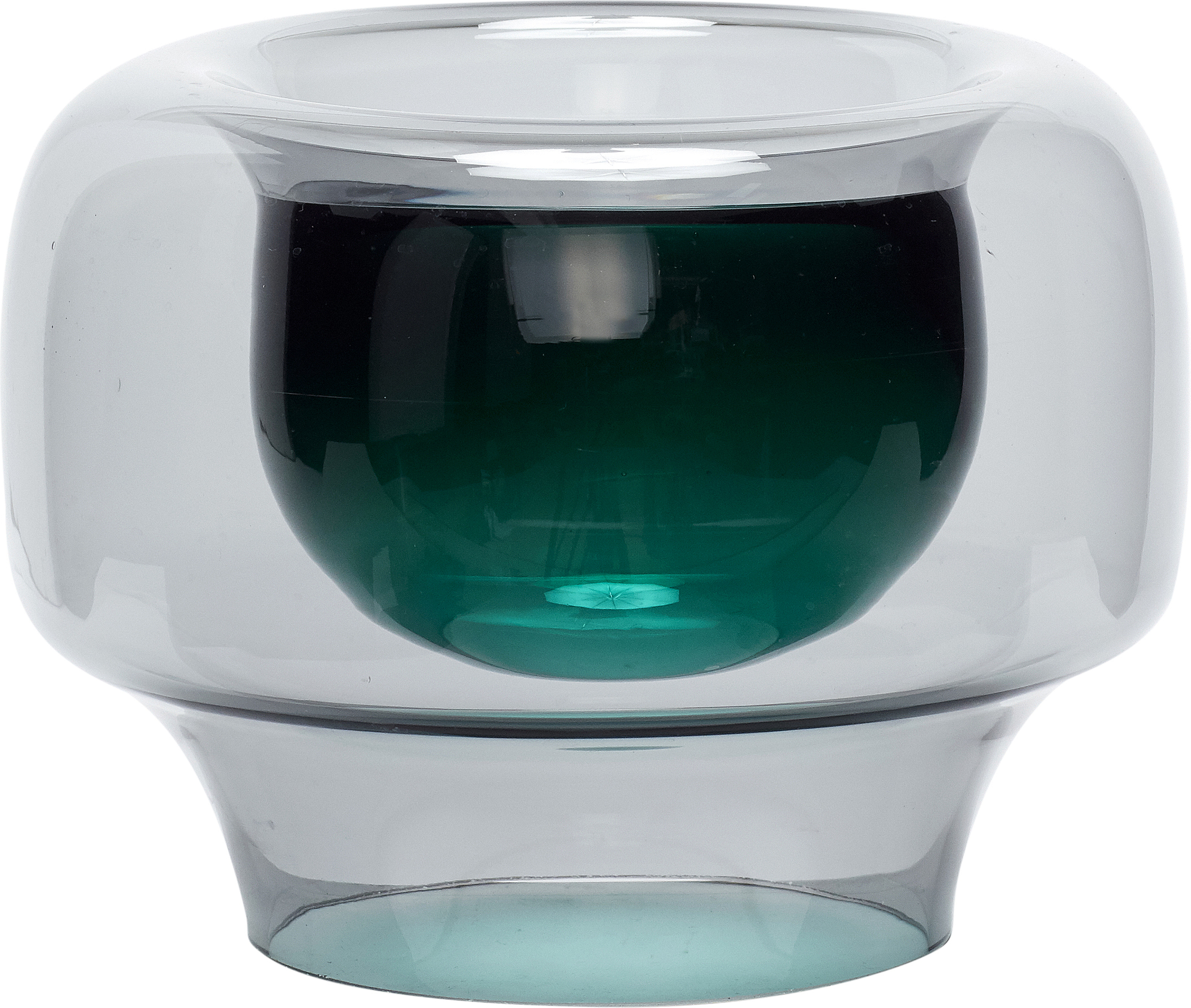 Wazon Hübsch zielony z wgłębieniem