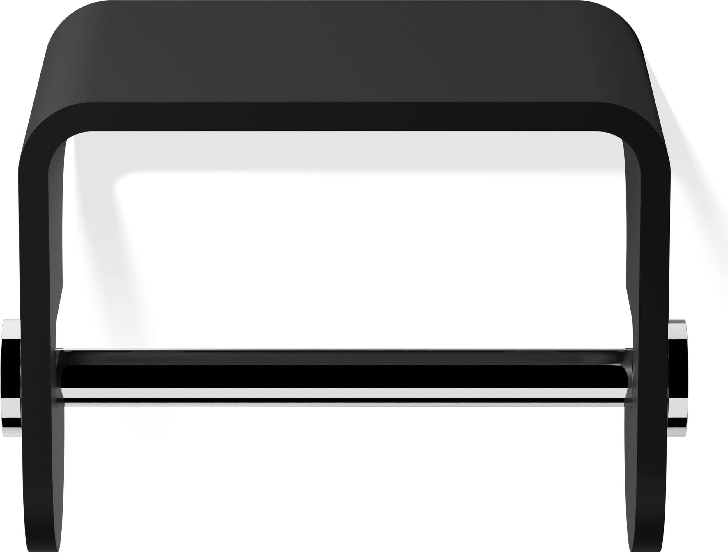 Wieszak na papier toaletowy Stone chrom-czarny z półką