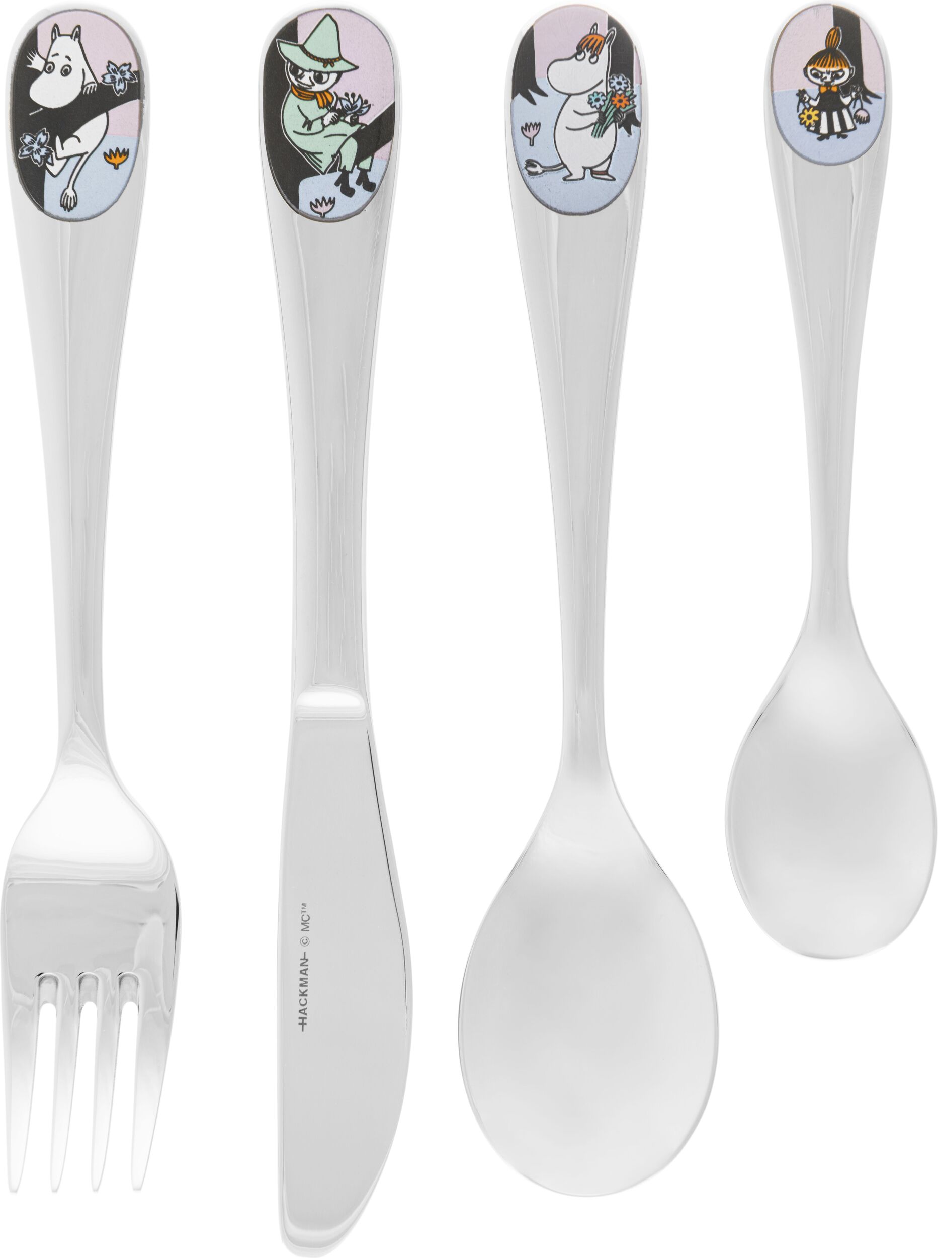 Sztućce dziecięce Arabia Finland Muminki Friends Forever 4 el.