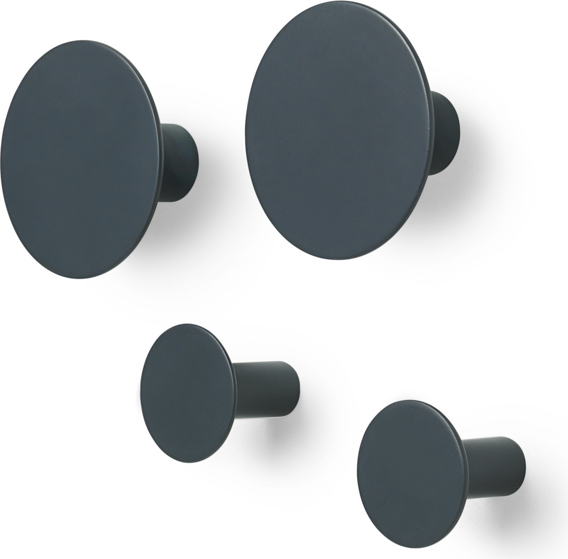 Haczyki ścienne w zestawie Ponto 4 szt. Gunmetal