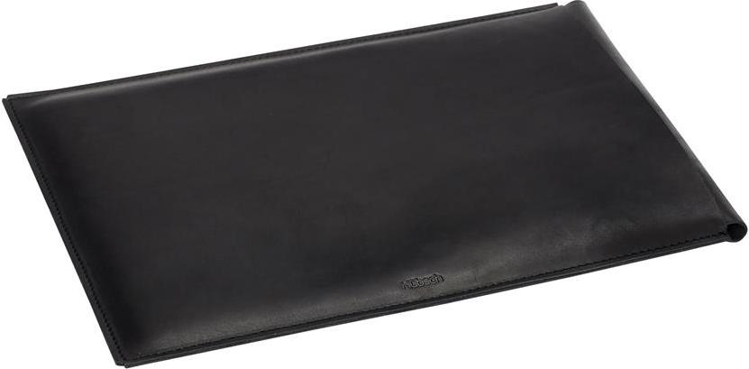 Etui na laptop Hübsch 15" czarne skóra naturalna