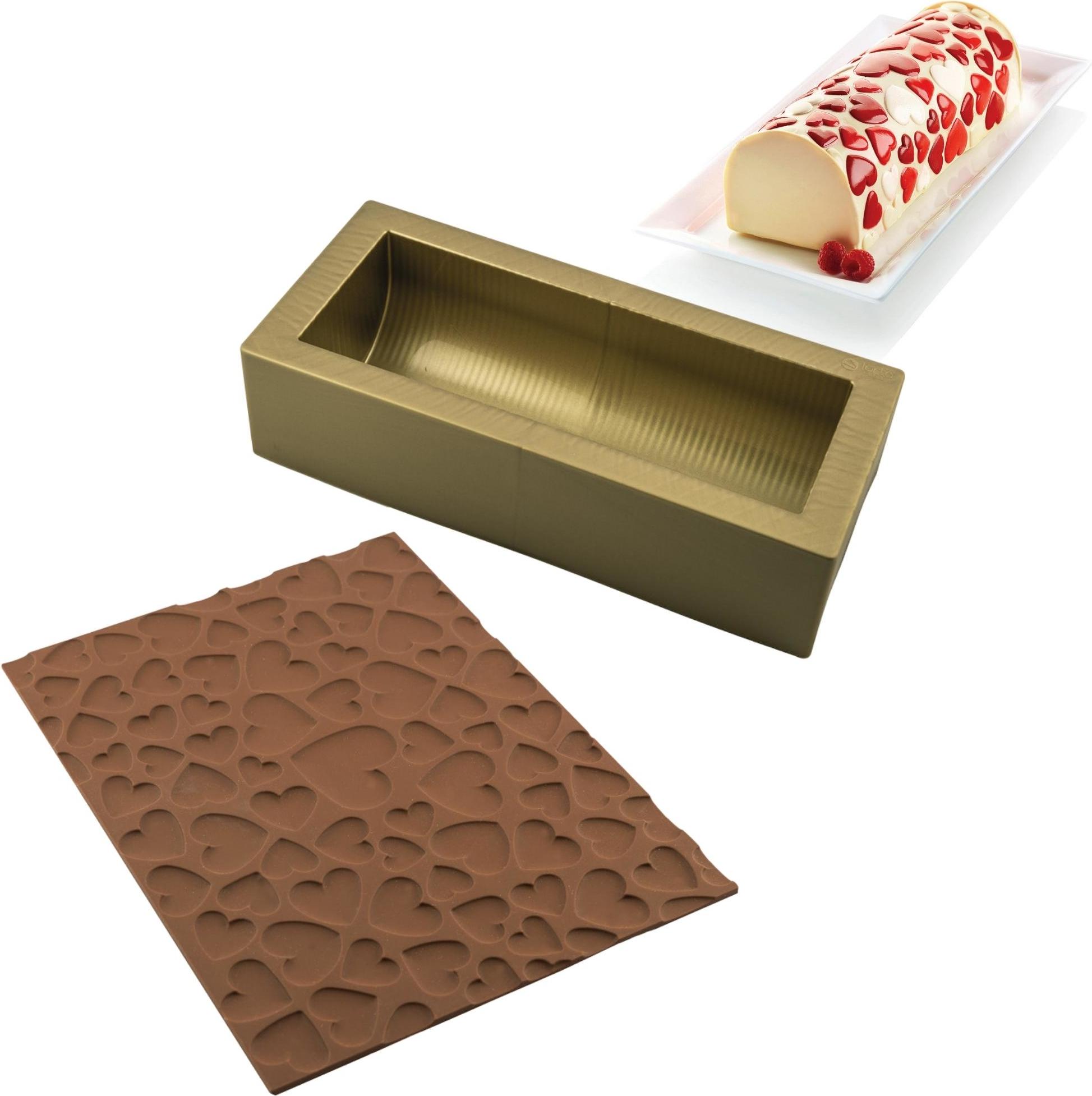 Forma do ciasta Magic Love z matą strukturalną do dekoracji 2 el.