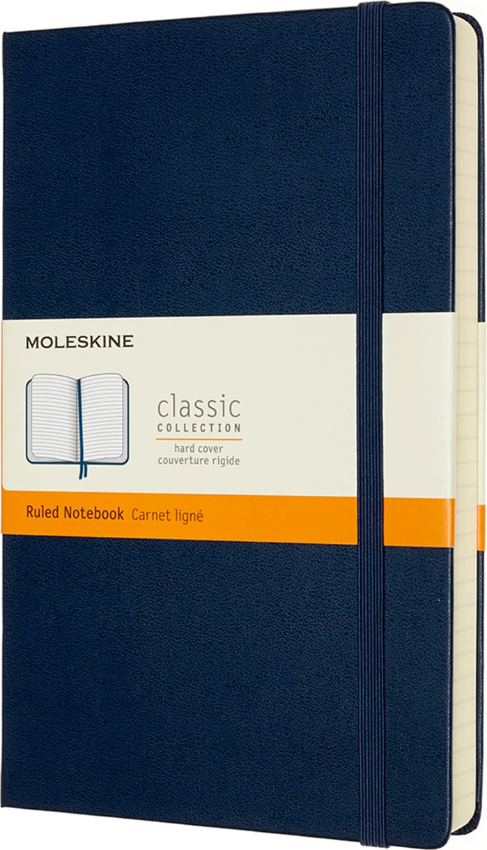 Notes w linię Moleskine Classic L 400 stron niebieski twarda oprawa