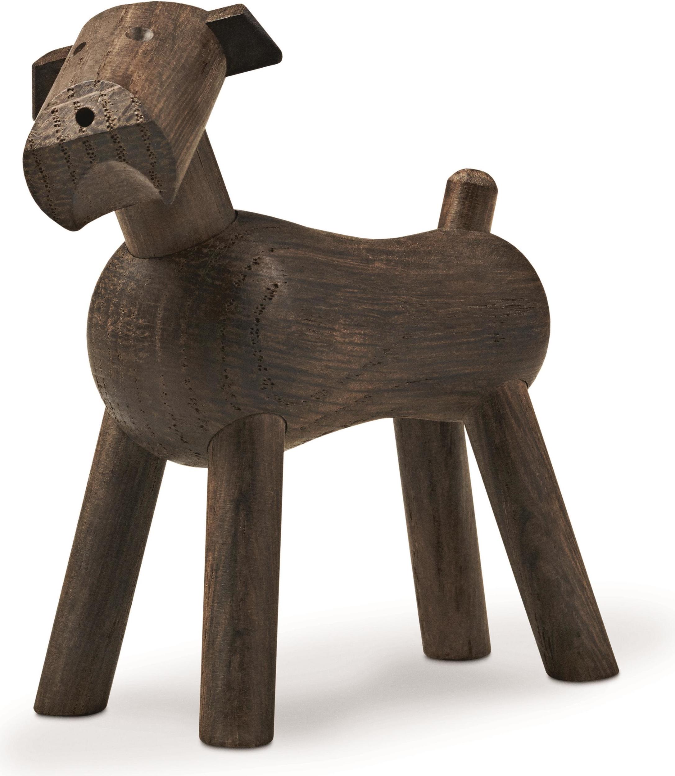 Dekoracja drewniana pies Tim wędzony dąb