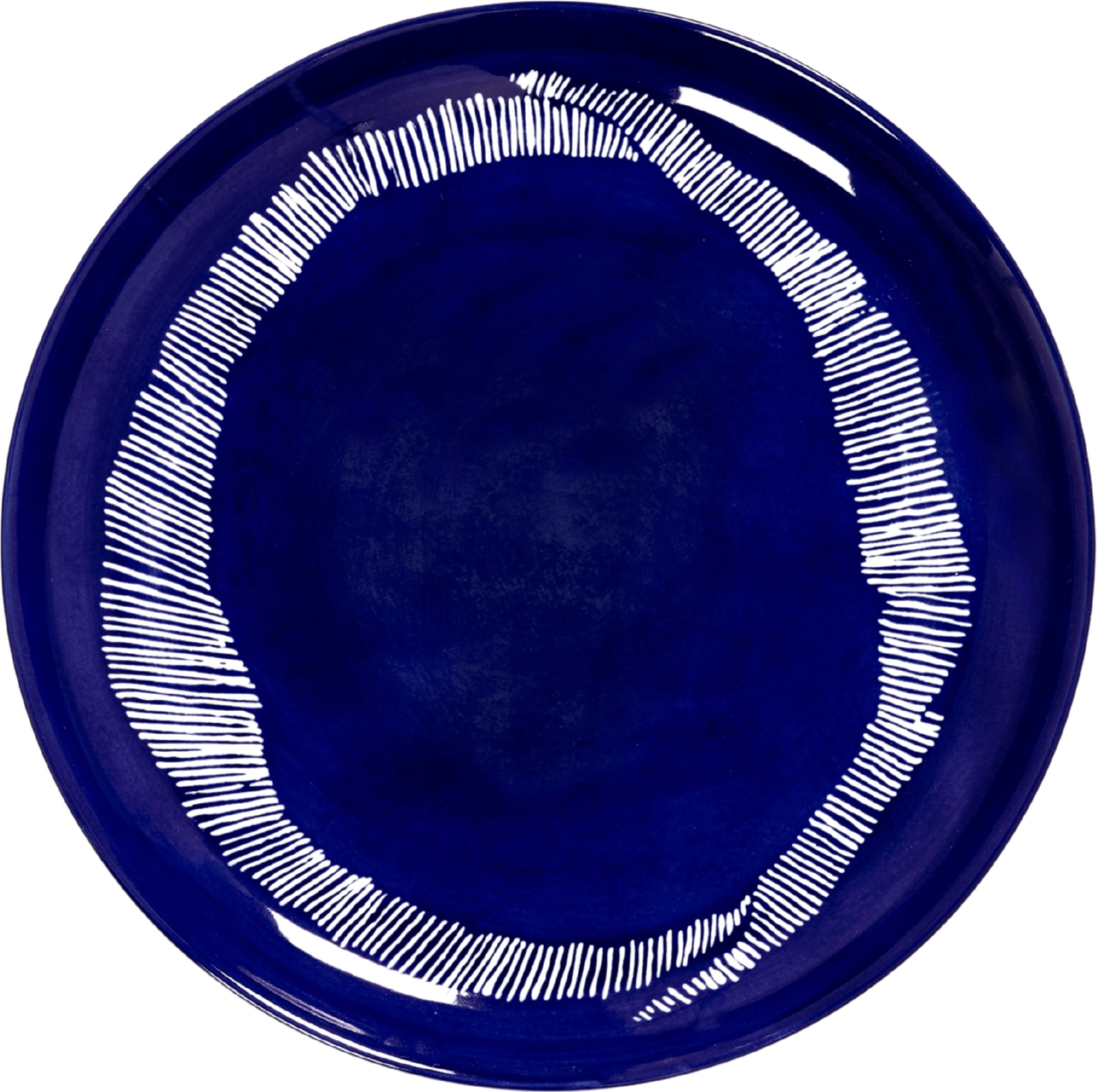 Talerz śniadaniowy Feast 22,5 cm ciemnoniebiesko-biały