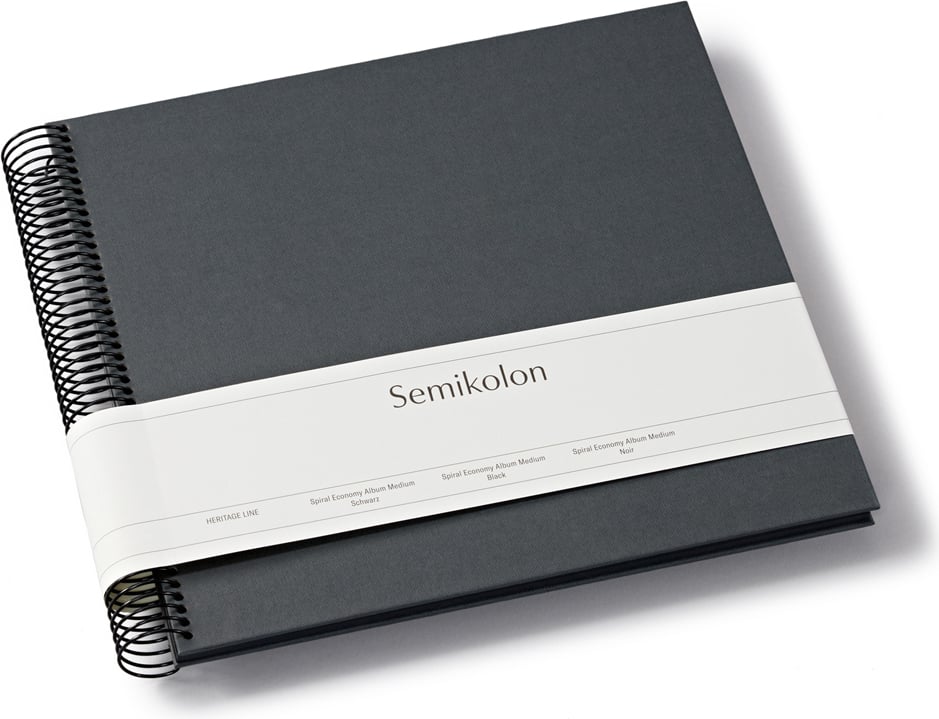 Album na zdjęcia Uni Economy średni ciemnoszary z czarnymi kartami