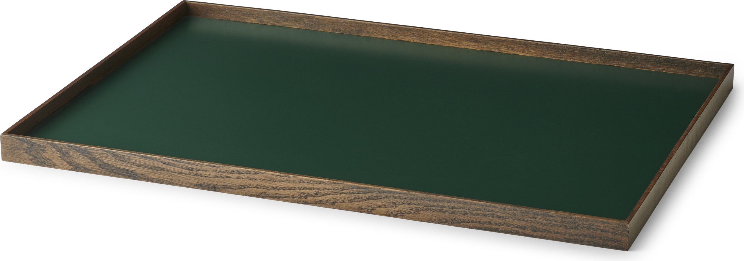Taca dekoracyjna Frame L zielona ciemny dąb