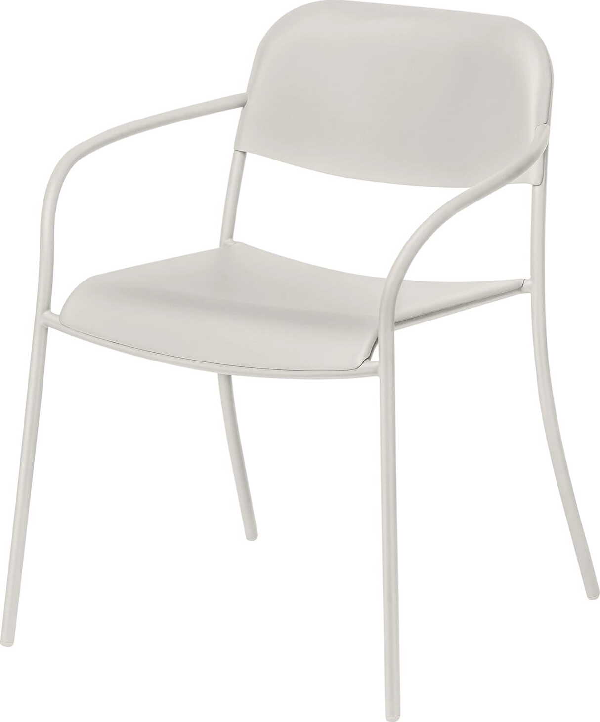 Krzesło ogrodowe Yua jasnoszare z podłokietnikami