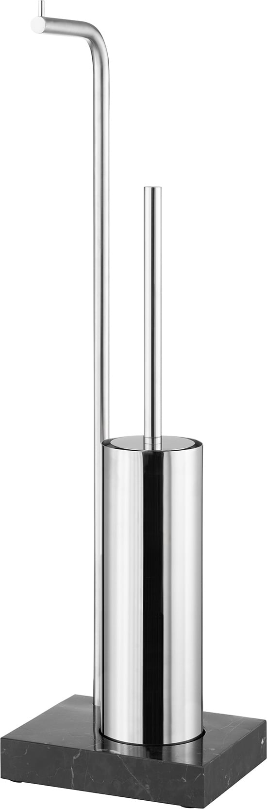 Szczotka do WC z uchwytem na papier Modo 67 cm stal polerowana