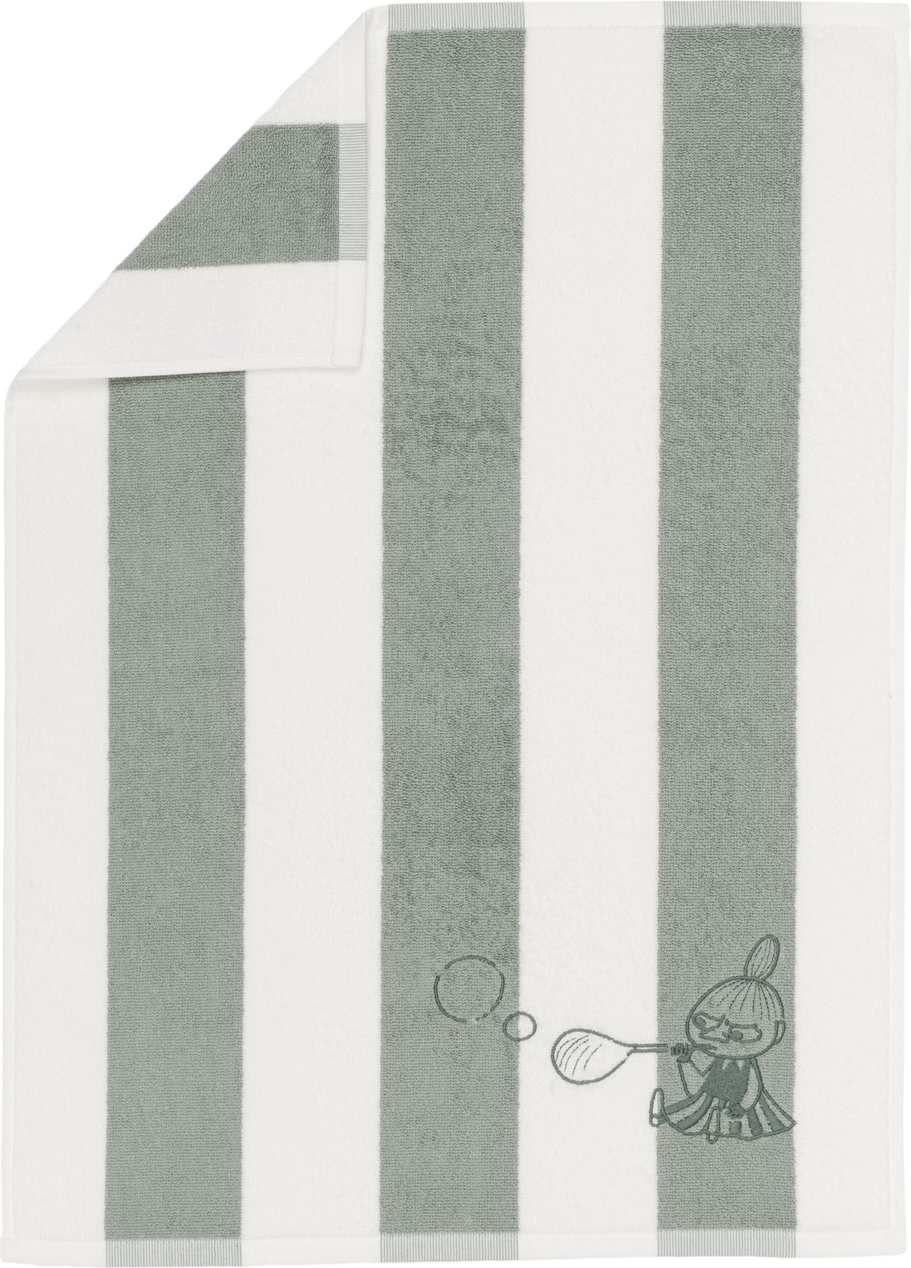 Ręcznik Arabia Finland Stripes Muminki Mała Mi 50 x 70 cm zielony