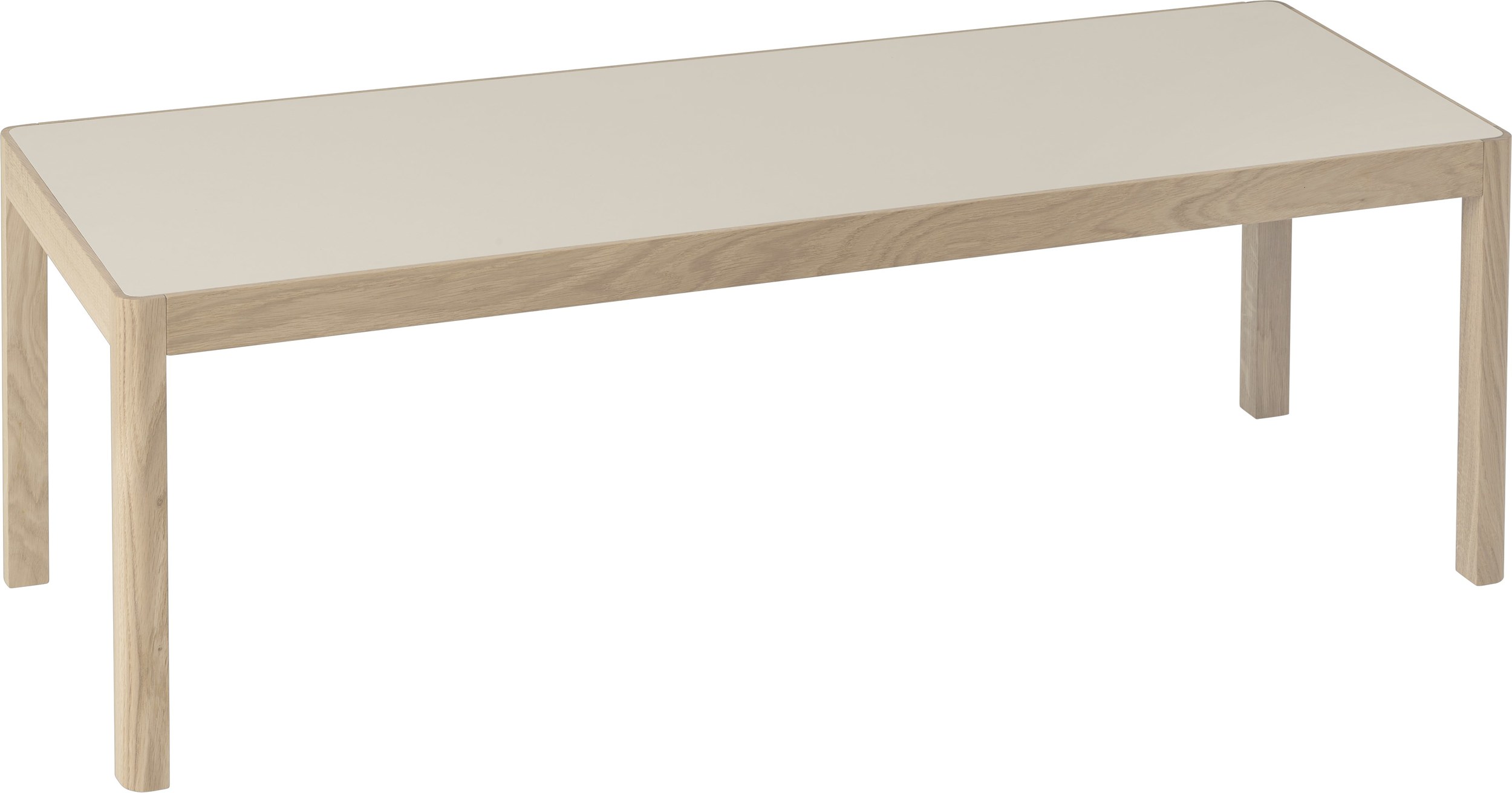 Stolik kawowy Workshop 120 x 43 cm szary linoleum